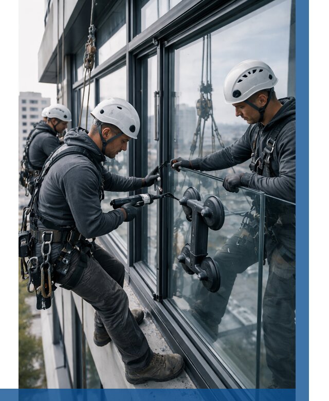 Витражное остекление зданий в Малгобеке от 3611 р. | ВЫСОТНИК-Млг