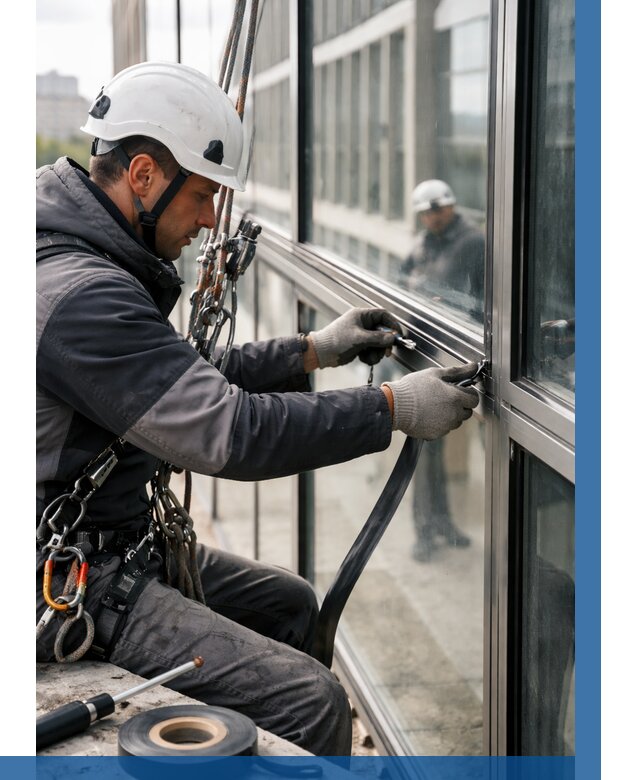 Ремонт витражных конструкций в Малгобеке от 3611 р. | ВЫСОТНИК-Млг