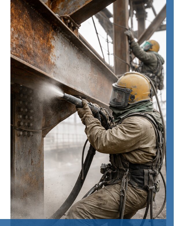 Пескоструйная очистка металлоконструкций в Малгобеке по 619 р.  ВЫСОТНИК-Млг