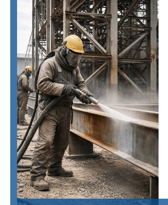 Пескоструйная очистка металлоконструкций в Малгобеке промышленная