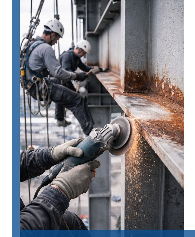 Зачистка металла от ржавчины и подготовка поверхностей в Малгобеке