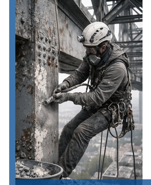 Удаление старой краски с металлических конструкций в Малгобеке