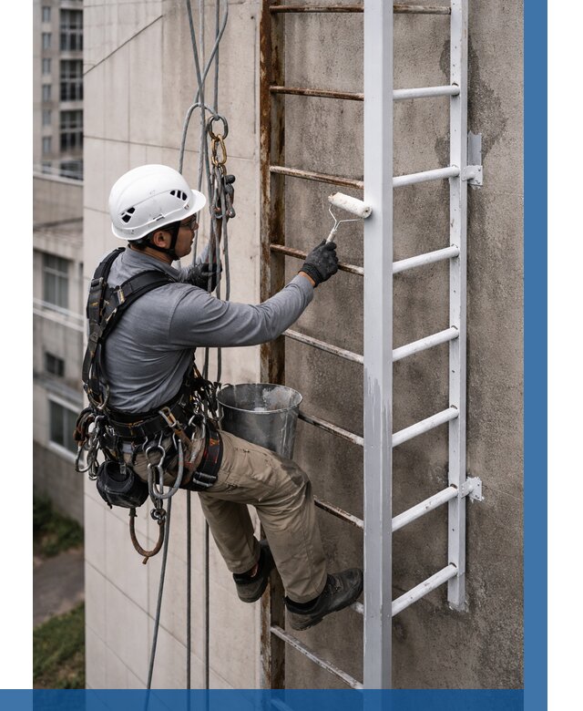 Покраска пожарных лестниц в Малгобеке от 4643 р. | ВЫСОТНИК-Млг
