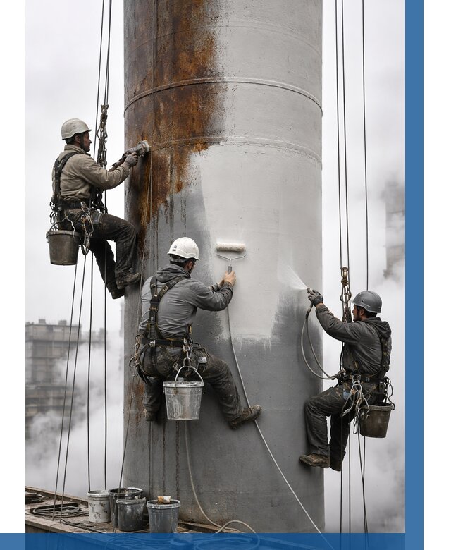 Покраска дымовых труб в Малгобеке от 8770 р. | ВЫСОТНИК-Млг