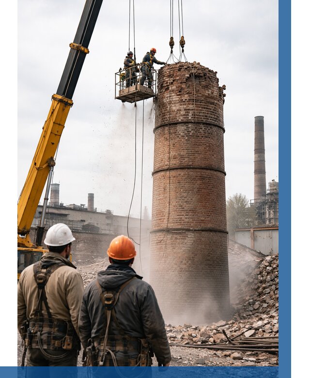 Демонтаж дымовой трубы в Малгобеке от 92862 р. | ВЫСОТНИК-Млг, смета