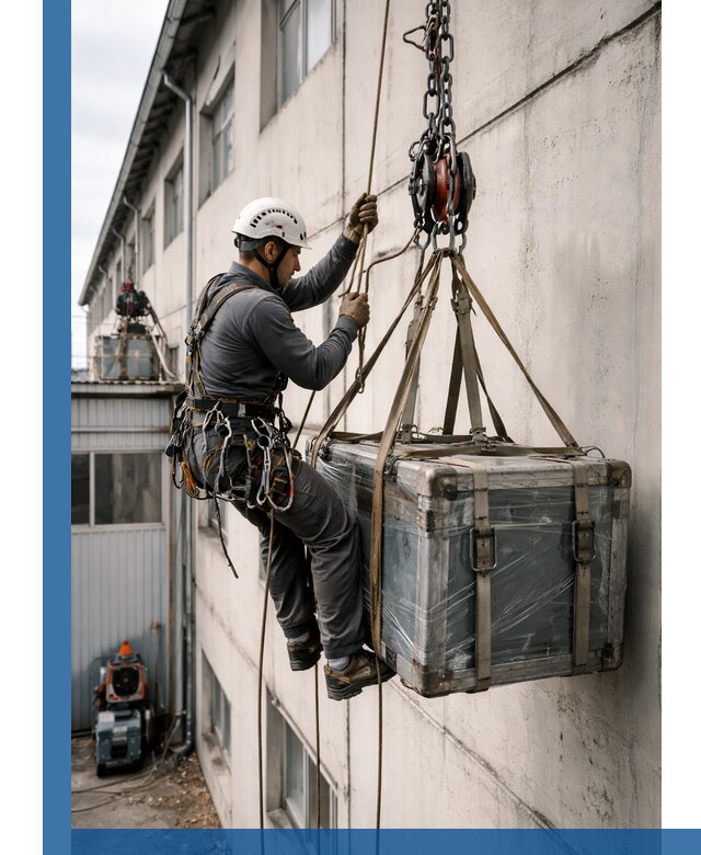 Подъем грузов на высоту в Малгобеке для промышленных объектов