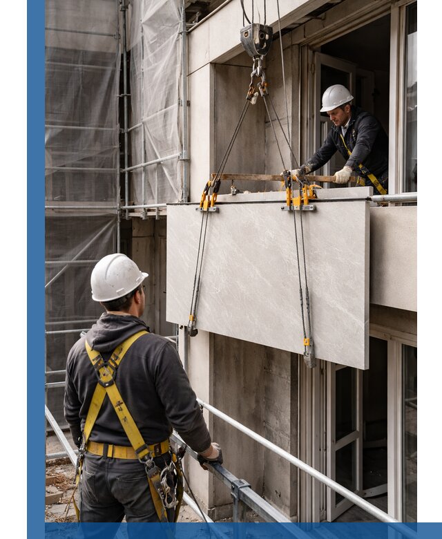 Подъем керамогранита на этаж в Малгобеке грузчиками и техникой