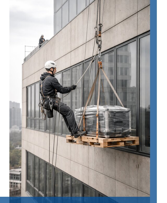 Спуск груза по фасаду в Малгобеке от 3611 р. | ВЫСОТНИК-Млг