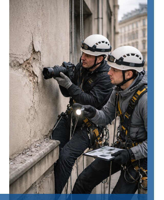 Фотофиксация дефектов фасада в Малгобеке от 4643 р. | ВЫСОТНИК-Млг