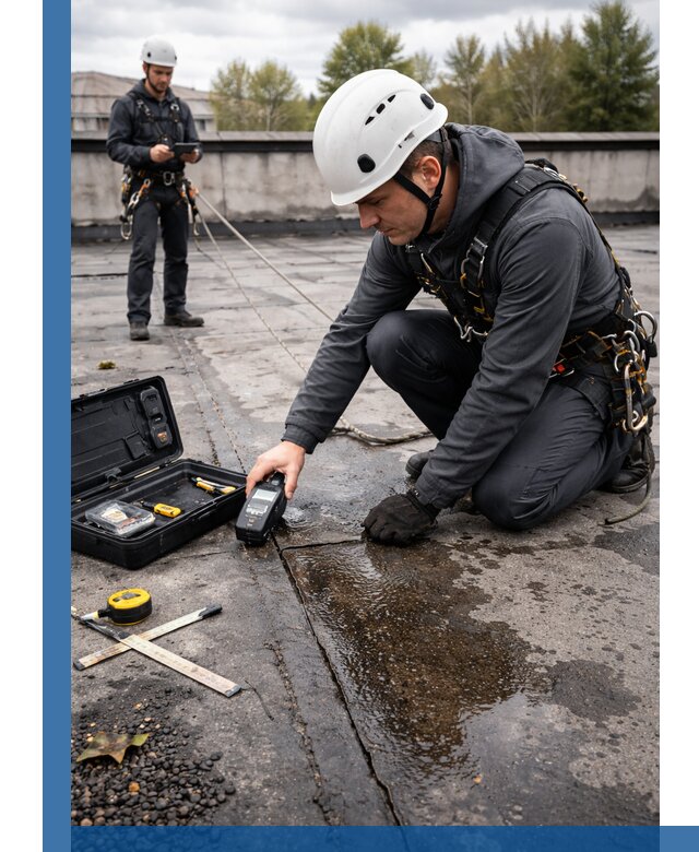 Обследование кровли на протечки и выявление дефектов в Малгобеке