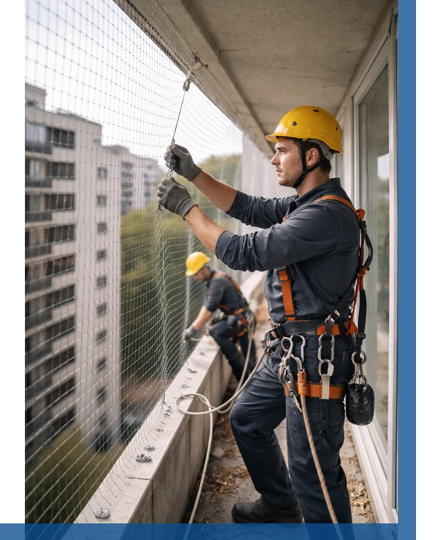 Монтаж сетки от птиц в Малгобеке от 4643 р. | ВЫСОТНИК-Млг